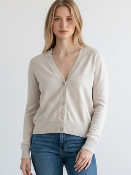 Zadig & Voltaire | Jemmy We Bijoux Cream Tan Rhinestone Button Cardigan Size Xs